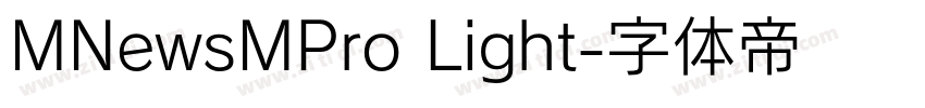 MNewsMPro Light字体转换